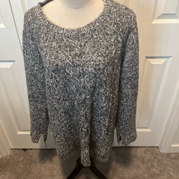 Tommy Hilfiger size XXL Cozy Gray Knit Sweater cotton blend - Picture 2 of 15